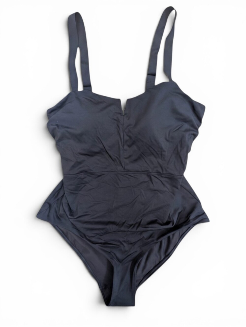 Athleta Black One Piece Swimsuit 40B/C Full Coverage Retro Marilyn Monroe‎